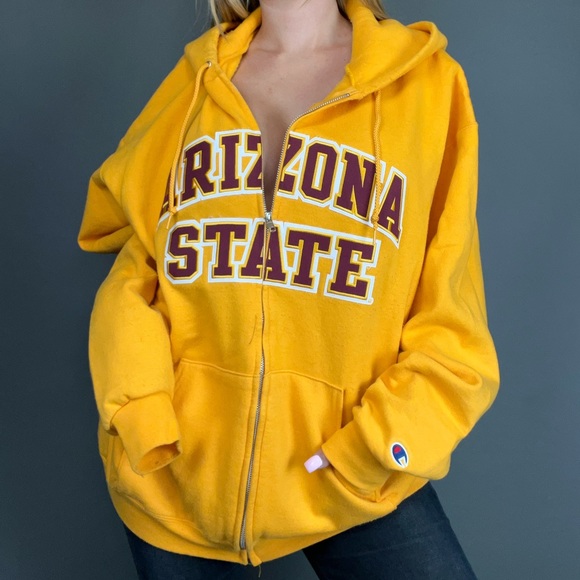 Arizona State Yellow Zip-Up Hoodie - Picture 2 of 8